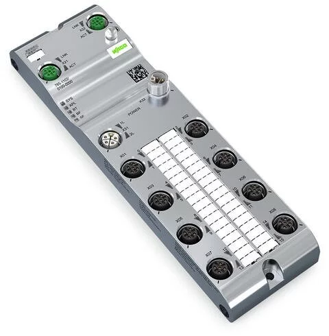 765-1202/100-000 - 16-channel digital input/output; EtherCAT; DC 24 V / 2.0 A; 8xM12 connection; WideLine