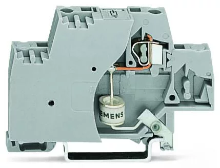 280-503/281-581 - Terminal block with gas-filled surge arrester and end plate; with direct connection to DIN rail; 230 VAC/VDC