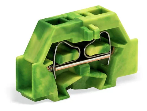 261-307 - 2-conductor terminal block; without push-buttons; with fixing flange; 1-pole; for screw or similar mounting types; Fixing hole 3.2 mm Ø; 2.5 mm²; CAGE CLAMP®; 2,50 mm²; green-yellow