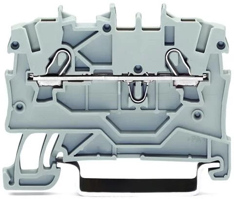 2000-1201 - TOPJOB®S feedthrough terminal block; rail mount; 2-conductor; 3.5 mm wide; gray