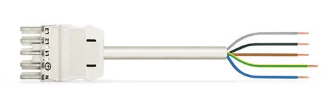 771-9395/167-602 - pre-assembled connecting cable; Cca; Socket/open-ended; 5-pole; Cod. A; H05Z1Z1-F 5G 2.5 mm²; 6 m; 2,50 mm²