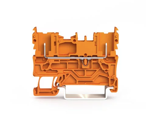 2022-1602 - 2-pin carrier terminal block; for DIN-rail 35 x 15 and 35 x 7.5; orange