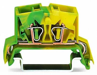 264-737/999-950 - 4-conductor Mini rail-mount terminal block; 2.5 mm²; suitable for Ex e II applications; center marking; for DIN-rail 35 x 15 and 35 x 7.5; CAGE CLAMP®; 2,50 mm²; green-yellow