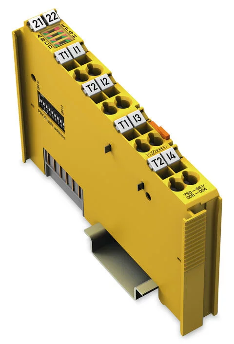 750-661/000-004 - Fail-safe 4-channel digital input; 24 VDC; PROFIsafe