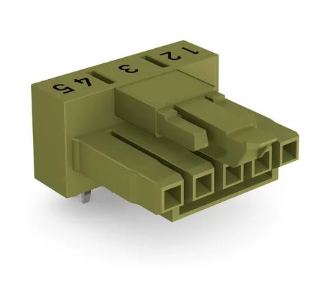 890-865/011-000 - Socket for PCBs; angled; 5-pole; Cod. B; light green 890-865/011-000 - Socket for PCBs; angled; 5-pole; Cod. B; light green