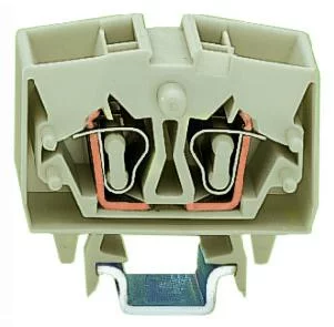 264-220 - 4-conductor miniature through terminal block; 2.5 mm²; with test option; suitable for Ex e II applications; center marking; for DIN-15 rail; CAGE CLAMP®; 2,50 mm²; light gray