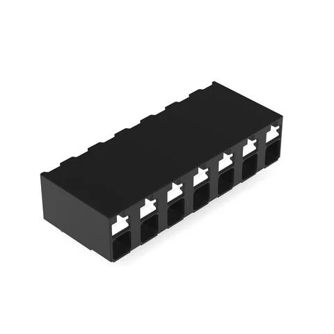 2086-3227/300-000 - THR PCB terminal block; push-button; 1.5 mm²; Pin spacing 5 mm; 7-pole; Push-in CAGE CLAMP®; Solder pin length 1.5 mm; 1,50 mm²; black