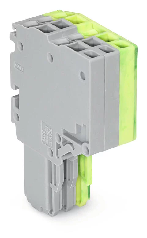 2020-203/000-036 - 2-conductor female connector; Push-in CAGE CLAMP®; 1.5 mm²; Pin spacing 3.5 mm; 3-pole; 1,50 mm²; gray, green-yellow