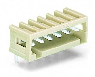 734-170 - THT male header; 1.0 x 1.0 mm solder pin; angled; 100% protected against mismating; Pin spacing 3.5 mm; 10-pole; light gray