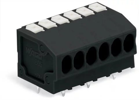 805-304/200-604 - THR PCB terminal block; push-button; 1.5 mm²; Pin spacing 3.5 mm; 4-pole; Push-in CAGE CLAMP®; 1,50 mm²; black 805-304/200-604 - THR PCB terminal block; push-button; 1.5 mm²; Pin spacing 3.5 mm; 4-pole; Push-in CAGE CLAMP®; 1,50 mm²; black