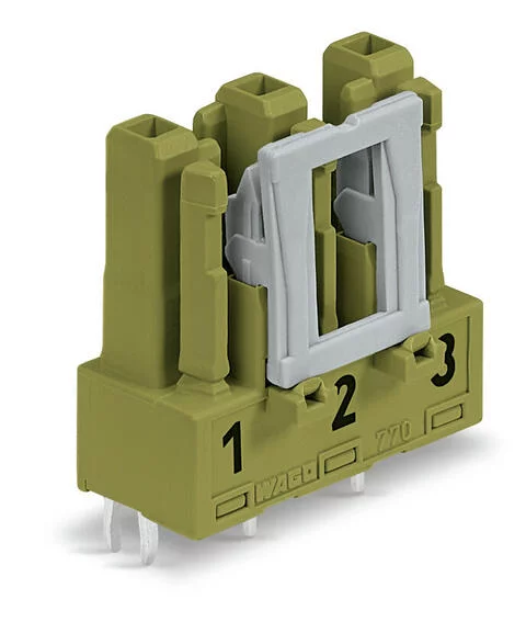 770-863/073-000 - Socket for PCBs; straight; 3-pole; Cod. B; light green