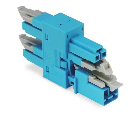 890-1904 - 3-way distribution connector; 2-pole; Cod. I; 1 input; 3 outputs; blue 890-1904 - 3-way distribution connector; 2-pole; Cod. I; 1 input; 3 outputs; blue