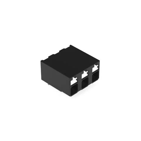2086-3223/300-000 - THR PCB terminal block; push-button; 1.5 mm²; Pin spacing 5 mm; 3-pole; Push-in CAGE CLAMP®; Solder pin length 1.5 mm; 1,50 mm²; black