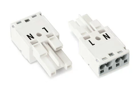 770-222 - Socket; 2-pole; Cod. A; 4,00 mm²; white