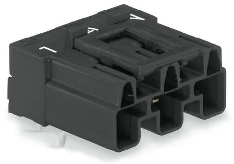 770-813/011-000 - Plug for PCBs; angled; 3-pole; Cod. A; black