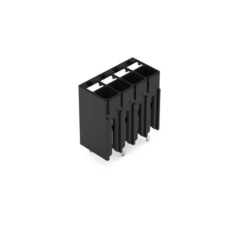 2086-1124 - THR PCB terminal block; push-button; 1.5 mm²; Pin spacing 3.5 mm; 4-pole; Push-in CAGE CLAMP®; 1,50 mm²; black
