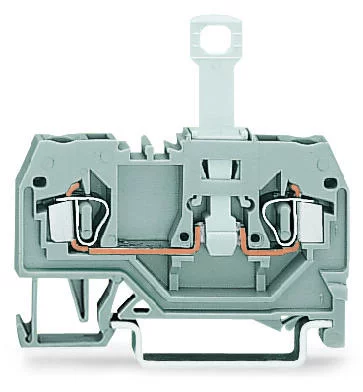 280-914 - Disconnect terminal block; center marking; 2-conductor; 5 mm wide; blue
