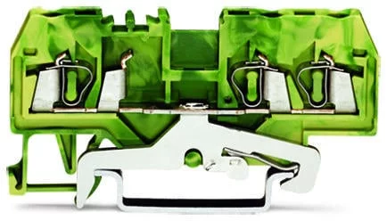 280-687/999-950 - 3-conductor ground terminal block; 2.5 mm²; suitable for Ex e II applications; center marking; for DIN-rail 35 x 15 and 35 x 7.5; CAGE CLAMP®; 2,50 mm²; green-yellow