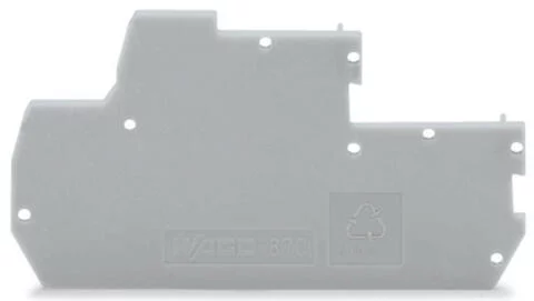 870-118 - End and intermediate plate; 1 mm thick; gray 870-118 - End and intermediate plate; 1 mm thick; gray