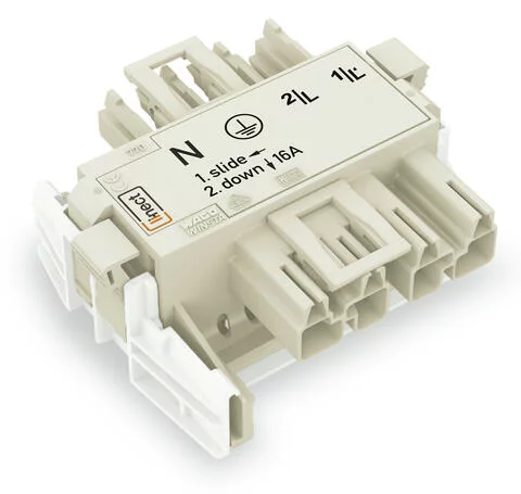 770-6224 - Linect® T-connector; 4-pole; Cod. A; 1 input; 2 outputs; white