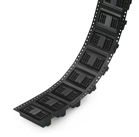 713-1404/116-000/997-406 - THR male header, 2-row; 0.8 x 0.8 mm solder pin; straight; 100% protected against mismating; Levers; in tape-and-reel packaging; Pin spacing 3.5 mm; 8-pole; black