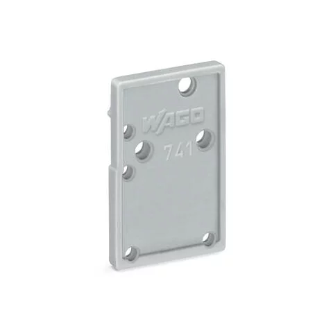 741-100 - End plate; snap-fit type; 1.5 mm thick; gray