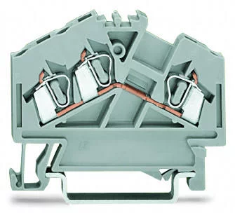 280-654 - 3-conductor through terminal block; 2.5 mm²; center marking; for DIN-rail 35 x 15 and 35 x 7.5; CAGE CLAMP®; 2,50 mm²; orange