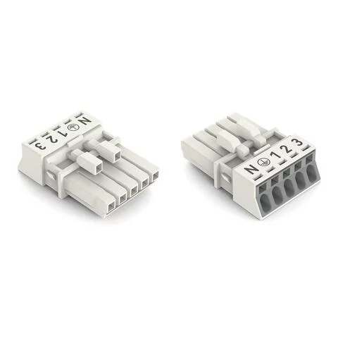 890-225 - Socket; 5-pole; Cod. A; 1,50 mm²; white 890-225 - Socket; 5-pole; Cod. A; 1,50 mm²; white