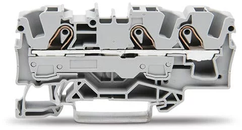 2006-1301 - TOPJOB®S feedthrough terminal block; rail mount; 3-conductor; 7.5 mm wide; gray