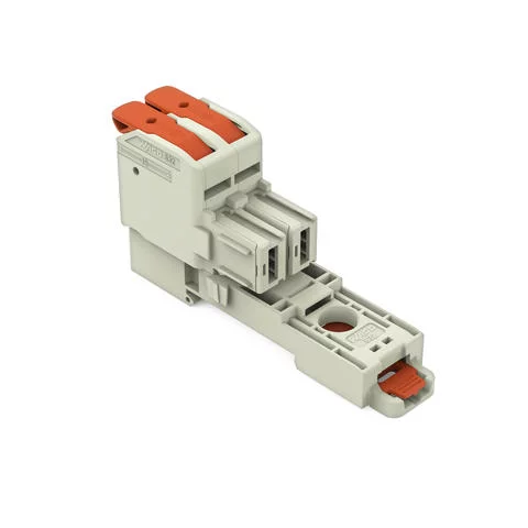 832-1102/306-000 - 1-conductor female connector; lever; Push-in CAGE CLAMP®; 16 mm²; Pin spacing 10.16 mm; 2-pole; 100% protected against mismating; DIN-35 rail/panel mounting; Silver-plated contacts; 16,00 mm²; light gray 832-1102/306-000 - 1-conductor female connector; lever; Push-in CAGE CLAMP®; 16 mm²; Pin spacing 10.16 mm; 2-pole; 100% protected against mismating; DIN-35 rail/panel mounting; Silver-plated contacts; 16,00 mm²; light gray