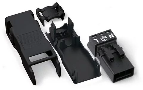 890-113 - Plug; with strain relief housing; 3-pole; 1,50 mm²; black 890-113 - Plug; with strain relief housing; 3-pole; 1,50 mm²; black