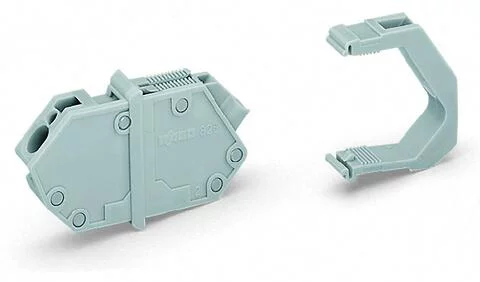 826-161/000-006 - Through-panel terminal block; with end plate and retaining clip; 1-pole; for plate thickness 1-4 mm; 7 mm wide; blue