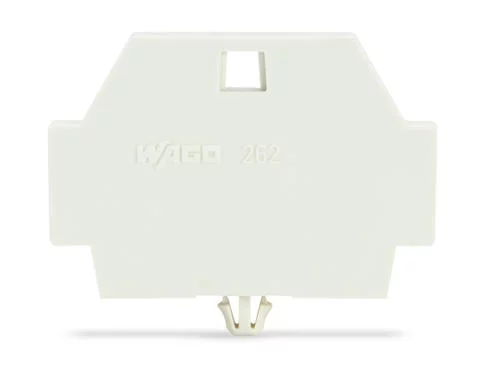 262-373 - End plate; with snap-in mounting foot; light gray
