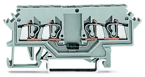280-623/281-411 - Component terminal block; 4-conductor; with diode 1N4007; anode, right side; for DIN-rail 35 x 15 and 35 x 7.5; 2.5 mm²; CAGE CLAMP®; 2,50 mm²; gray