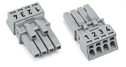 890-244 - Socket; 4-pole; Cod. B; 1,50 mm²; gray 890-244 - Socket; 4-pole; Cod. B; 1,50 mm²; gray