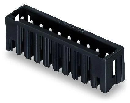 734-132/105-604 - THR male header; 1.0 x 1.0 mm solder pin; straight; 100% protected against mismating; Pin spacing 3.5 mm; 2-pole; black