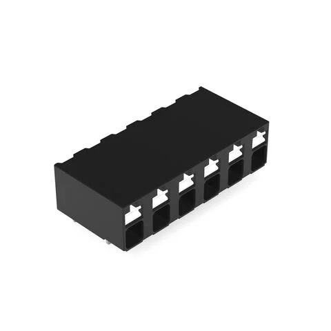 2086-3206 - THR PCB terminal block; push-button; 1.5 mm²; Pin spacing 5 mm; 6-pole; Push-in CAGE CLAMP®; 1,50 mm²; black