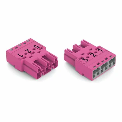 770-293/081-000 - Plug; 3-pole; 4,00 mm²; pink