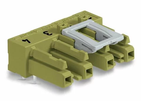 770-864/011-000 - Socket for PCBs; angled; 4-pole; Cod. B; light green
