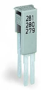 284-414 - Step-down jumper; from 284/282 to 281/280/279 series; insulated; gray