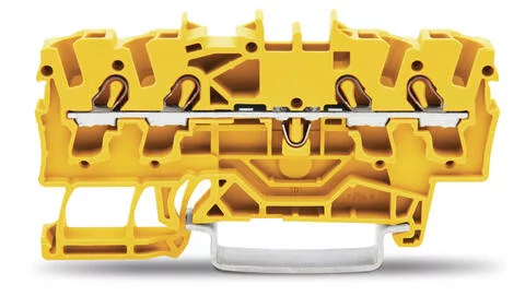 2002-1406 - TOPJOB®S feedthrough terminal block; rail mount; 4-conductor; 5.2 mm wide; yellow