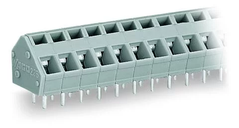 236-412/000-009/999-950 - PCB terminal block; 2.5 mm²; Pin spacing 5/5.08 mm; 12-pole; suitable for Ex-e applications; CAGE CLAMP®; commoning option; 2,50 mm²; light gray