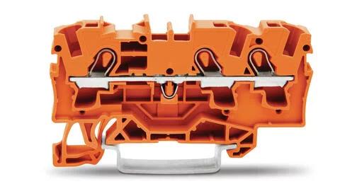 2004-1302 - TOPJOB®S feedthrough terminal block; rail mount; 3-conductor; 6.2 mm wide; orange
