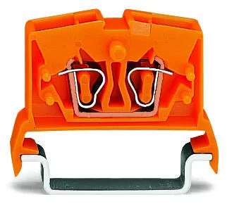 264-716 - 2-conductor miniature through terminal block; 2.5 mm²; with test option; center marking; for DIN-rail 35 x 15 and 35 x 7.5; CAGE CLAMP®; 2,50 mm²; orange