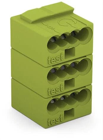 243-744 - MICRO PUSH WIRE® PCB connector; 4-conductor; AWG 24 - 18 solid; 4-pole assembly; light green