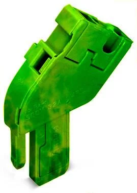769-512/000-016 - Start module for 1-conductor female connector; angled; CAGE CLAMP®; 4 mm²; Pin spacing 5 mm; 1-pole; coding finger; with integrated end plate; 4,00 mm²; green-yellow