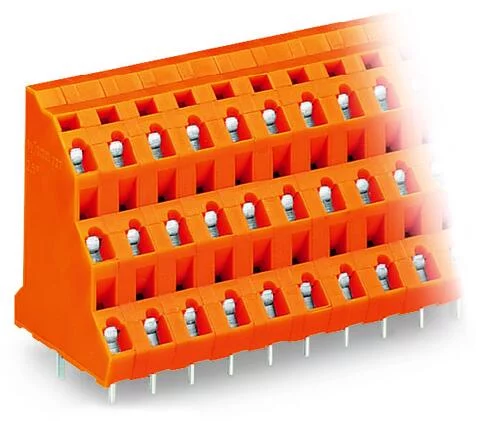 737-658 - Triple-deck PCB terminal block; 2.5 mm²; Pin spacing 7.62 mm; 24-pole; CAGE CLAMP®; 2,50 mm²; orange