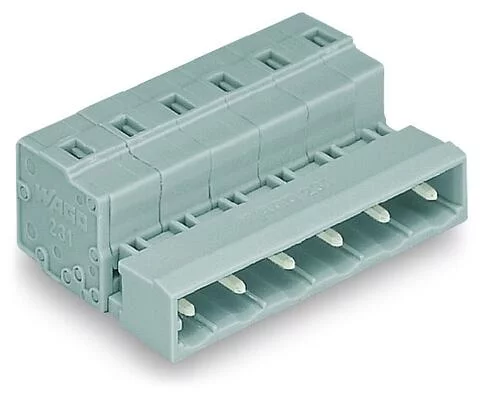 731-613 - 1-conductor male connector; CAGE CLAMP®; 2.5 mm²; Pin spacing 7.5 mm; 13-pole; 2,50 mm²; gray