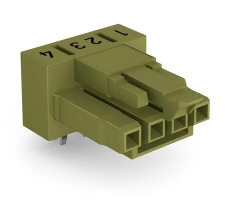 890-864/011-000 - Socket for PCBs; angled; 4-pole; Cod. B; light green 890-864/011-000 - Socket for PCBs; angled; 4-pole; Cod. B; light green