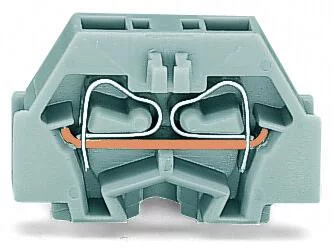 260-303 - 2-conductor terminal block; without push-buttons; with fixing flange; 1-pole; for screw or similar mounting types; Fixing hole 3.2 mm Ø; 1.5 mm²; CAGE CLAMP®; 1,50 mm²; light gray